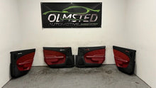 Load image into Gallery viewer, 12 14 Dodge Charger SRT Red Suede Door Panels Front Rear Set Driver Passenger