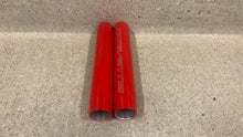 Load image into Gallery viewer, 14 19 Corvette C7 Rear Trunk Billet Shock Covers Red Pair Z06 Coupe Logo