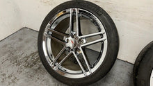Load image into Gallery viewer, 06 13 C6 Corvette Z06 Speedline 19x12 Rear Wheels Tires 19'' Chrome 9594356 GM