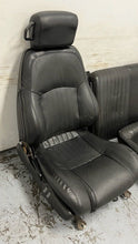 Load image into Gallery viewer, 1982 2002 Pontiac Firebird Trans AM Set Seats Black Leather OEM GM Power Ebony