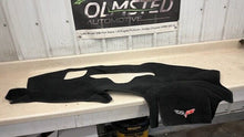 Load image into Gallery viewer, 05 13 Corvette C6 Cover King Dashboard Balck Cloth Cover Mat Embroidered Logo