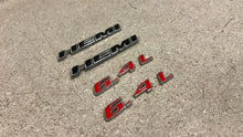 Load image into Gallery viewer, 12 14 Dodge Challenger Charger HEMI 6.4L Fender Emblems Red Black OEM Mopar