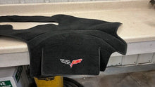 Load image into Gallery viewer, 05 13 Corvette C6 Cover King Dashboard Balck Cloth Cover Mat Embroidered Logo