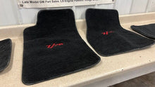 Load image into Gallery viewer, 1982 2002 Chevrolet Camaro Z28 Black Cloth Floor Mats Logo Aftermarket Set RH LH