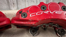 Load image into Gallery viewer, 05 13 Chevrolet Corvette C6 Z06 Front Brake Calipers 6 Piston Set Red Brakes OEM