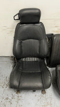 Load image into Gallery viewer, 1982 2002 Pontiac Firebird Trans AM Set Seats Black Leather OEM GM Power Ebony