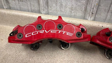 Load image into Gallery viewer, 05 13 Chevrolet Corvette C6 Z06 Front Brake Calipers 6 Piston Set Red Brakes OEM