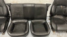 Load image into Gallery viewer, 1982 2002 Pontiac Firebird Trans AM Set Seats Black Leather OEM GM Power Ebony