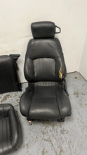 Load image into Gallery viewer, 1982 2002 Pontiac Firebird Trans AM Set Seats Black Leather OEM GM Power Ebony