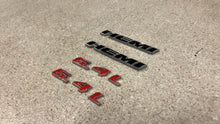 Load image into Gallery viewer, 12 14 Dodge Challenger Charger HEMI 6.4L Fender Emblems Red Black OEM Mopar