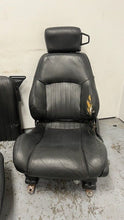 Load image into Gallery viewer, 1982 2002 Pontiac Firebird Trans AM Set Seats Black Leather OEM GM Power Ebony