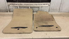 Load image into Gallery viewer, 08 13 Corvette C6 427 Floor Mats Tan Front Driver Passenger RH LH Logo Pair
