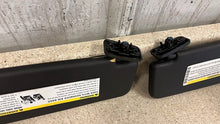 Load image into Gallery viewer, 10 15 Camaro SS Driver Passenger Side Sun Visors Left Right Visor Black Pair
