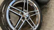 Load image into Gallery viewer, 06 13 C6 Corvette Z06 Speedline 19x12 Rear Wheels Tires 19'' Chrome 9594356 GM
