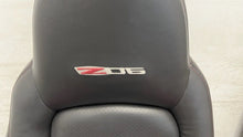 Load image into Gallery viewer, 06 12 Corvette Z06 Leather Black Red Front Driver Passenger Seats Heated Pair
