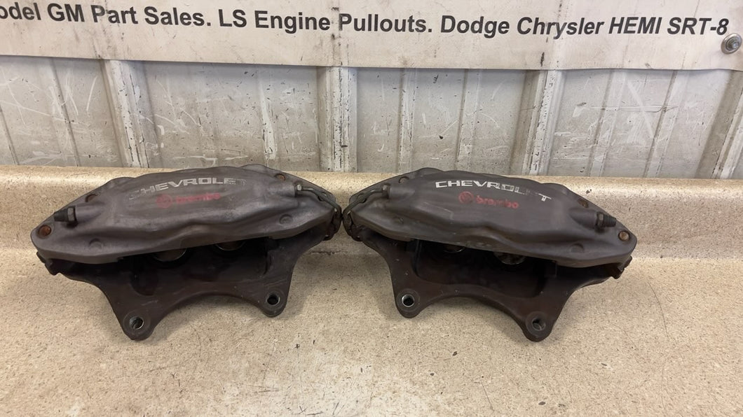 2010 2015 Camaro SS Front Driver Passenger Brembo Brake Calipers Pair OEM 43K