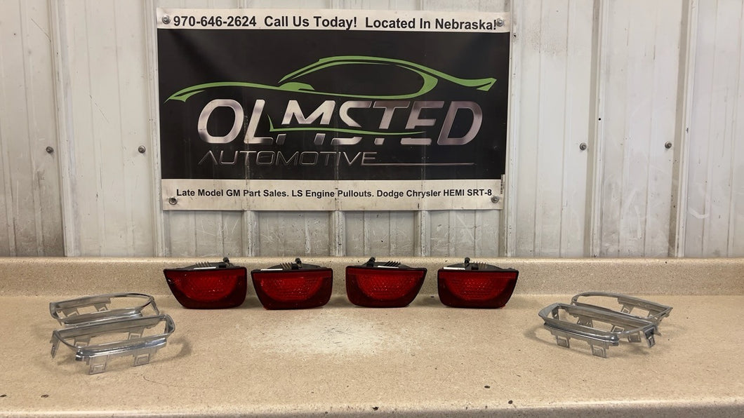 10 13 Camaro SS ZL1 Rear Bumper Tail Lights Passenger Driver Rings GM Trim 39K