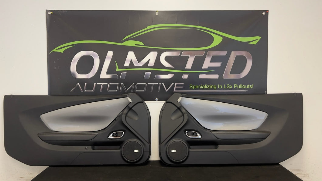 10 15 Camaro SS Interior Right Left Door Panel Pair OEM Silver Panels 26K