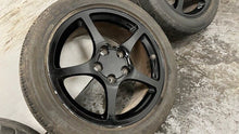 Load image into Gallery viewer, 00 02 C5 Corvette Factory 17&#39;&#39; 18&#39;&#39; Black Wheels Tires 9593799 GM 18x9.5 17x8.5
