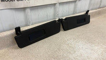 Load image into Gallery viewer, 10 15 Camaro SS Driver Passenger Side Sun Visors Left Right Visor Black Pair 45K
