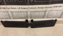 Load image into Gallery viewer, 10 15 Camaro SS Driver Passenger Side Sun Visors Left Right Visor Black Pair 26K
