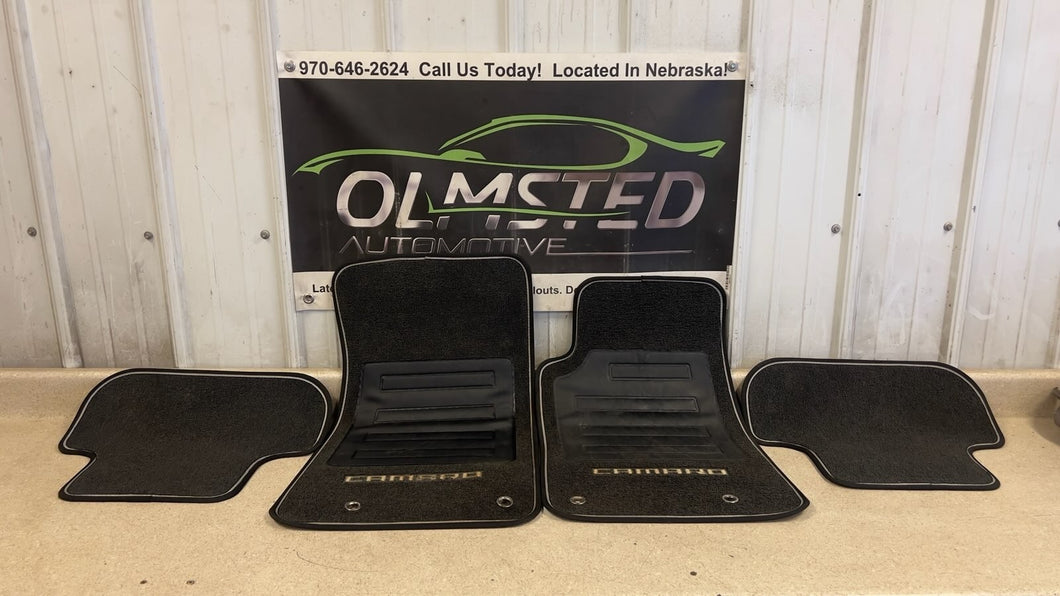 201 Chevrolet Camaro SS Factory Black Floor Mats Carpet Front Rear GM Set