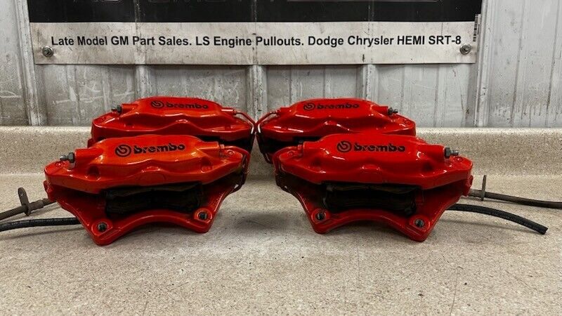 10 15 Camaro SS Front Rear Driver Passenger Brembo Brake Calipers Set Orange 59K