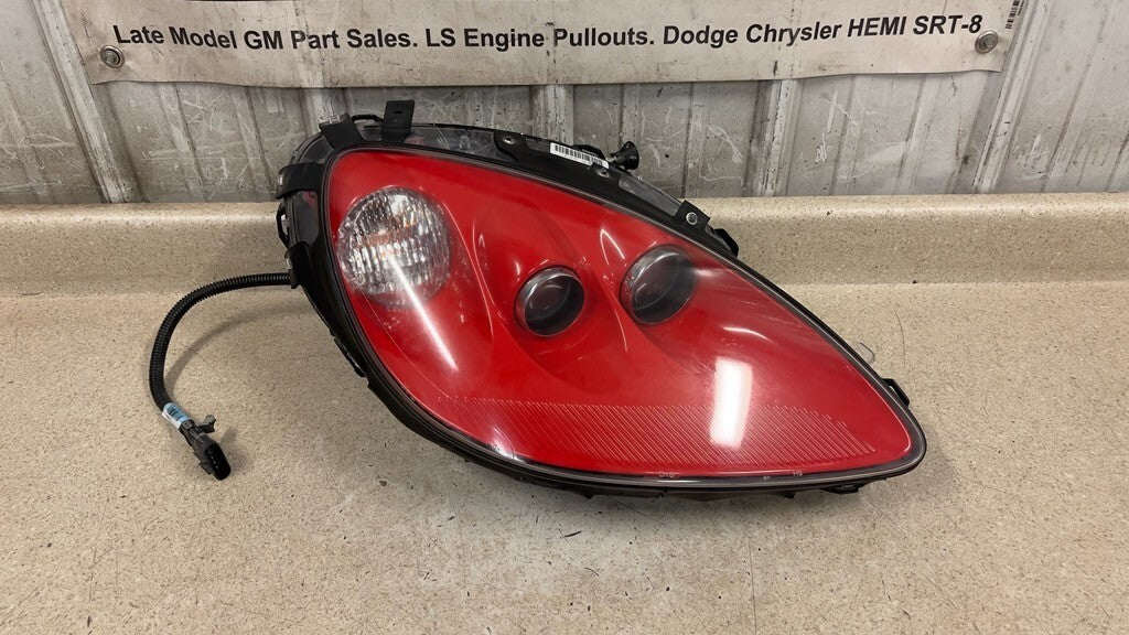 05 13 C6 Corvette Z06 Passenger Headlight Assembly GM Red 20789696 OEM Right