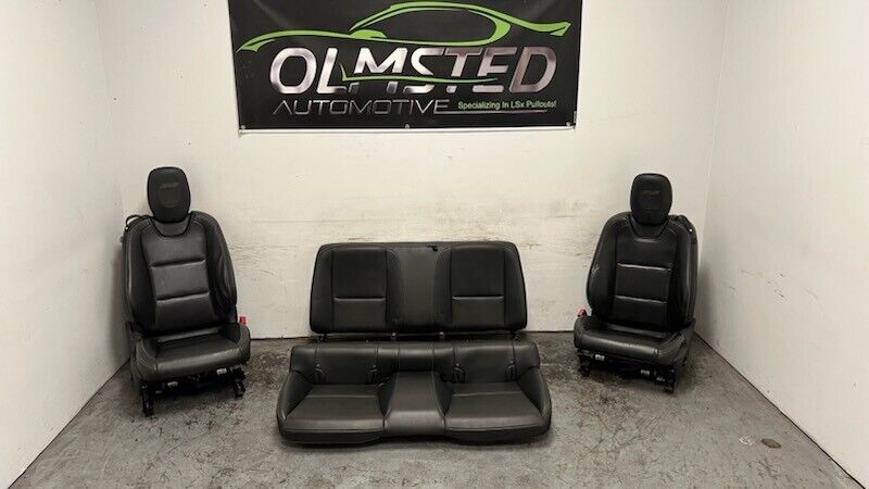10 15 Chevrolet Camaro SS Front Rear Power Heated Leather Seats GM Black 78K Set