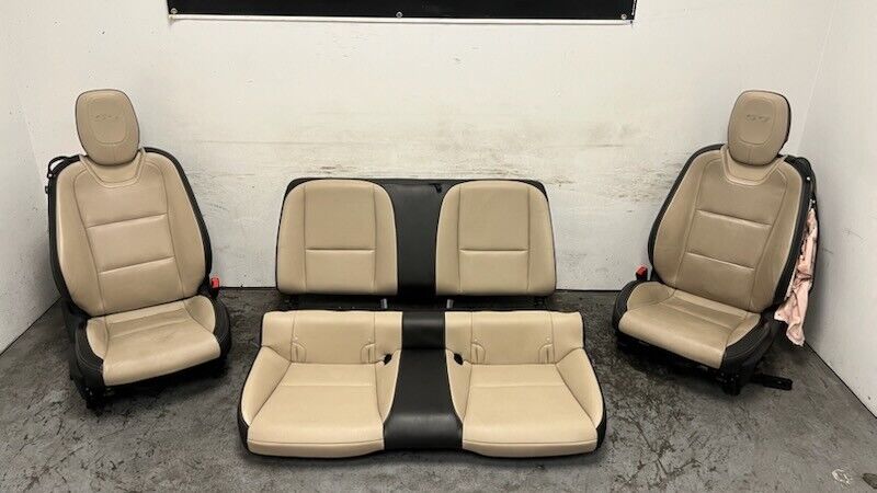 10 15 Chevrolet Camaro SS Front Rear Power Heated Leather Seats GM Tan Black 33K