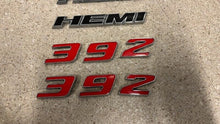 Load image into Gallery viewer, 06 17 Dodge Challenger SRT HEMI 392 Emblem Fender Badge Mopar OEM Red Black
