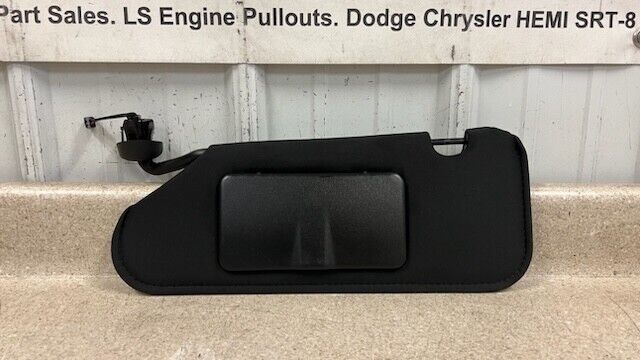 05 13 Corvette Z06 C6 Driver Sun Visor Left GM Shade Garage Opener Black OEM