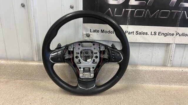 2012 2013 Corvette C6 Steering GM Black Leather 22805641 Switches Wheel