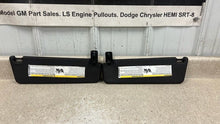 Load image into Gallery viewer, 10 15 Camaro SS Driver Passenger Side Sun Visors Left Right Visor Black Pair 45K
