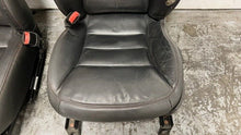 Load image into Gallery viewer, 06 11 Corvette Z06 Leather Black Front Driver Passenger Seats Heated Pair Coupe

