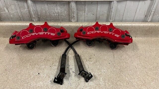 05 13 Chevrolet Corvette C6 Z06 Front Brake Calipers 6 Piston Set Brakes OEM