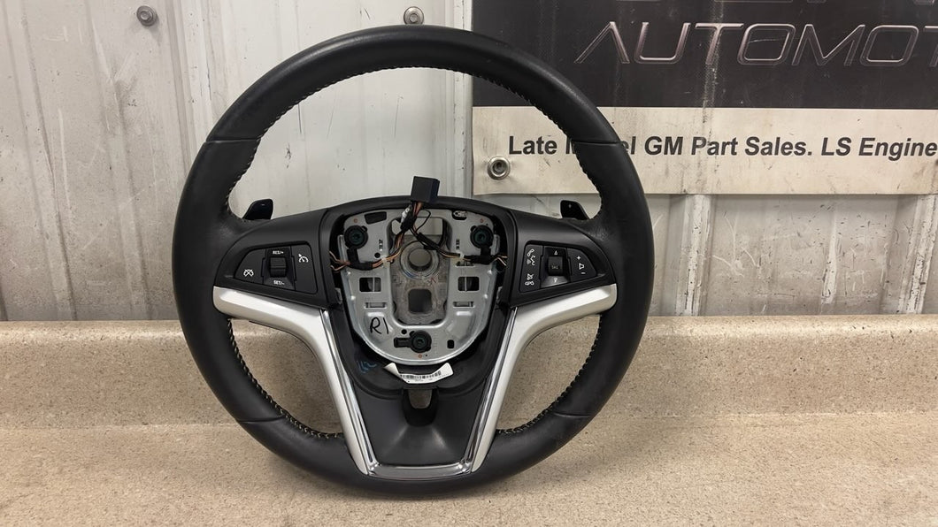 12 13 Camaro SS Leather Wheel GM 22811827 Factory Steering Yellow Stitch 39K