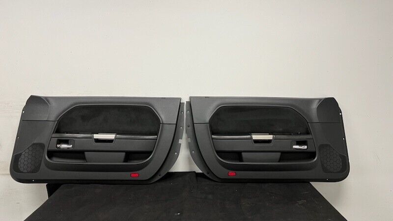 11 14 Dodge Challenger SRT Interior Door Panels Right Left Front Suede Switches