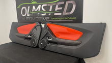 Load image into Gallery viewer, 10 15 Camaro SS Interior Right Left Door Panel Pair OEM Orange Panels 32K Miles
