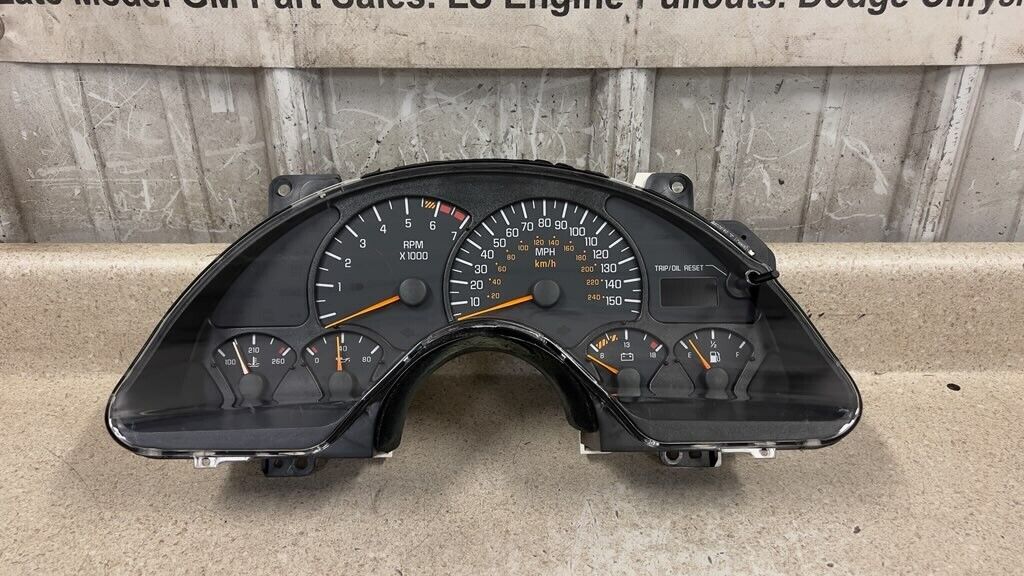 99 02 Pontiac Firebird WS6 Instrument Gauge Cluster Speedometer 51K GM 09380692