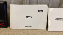 Load image into Gallery viewer, 2005 Pontiac GTO Owners Manual Booklet Guide Information Case Warranty
