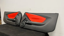 Load image into Gallery viewer, 10 15 Camaro SS Interior Passenger Driver Right Left Door Panel Pair Orange OEM
