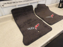 Load image into Gallery viewer, 05 07 Corvette C6 Floor Mats Front Driver Passenger RH LH Logo Pair 19172504

