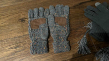 Load image into Gallery viewer, CC Beanie Warm Chunky Soft Cable Knit Stretch Pom Pom Ball Pink Green Gloves

