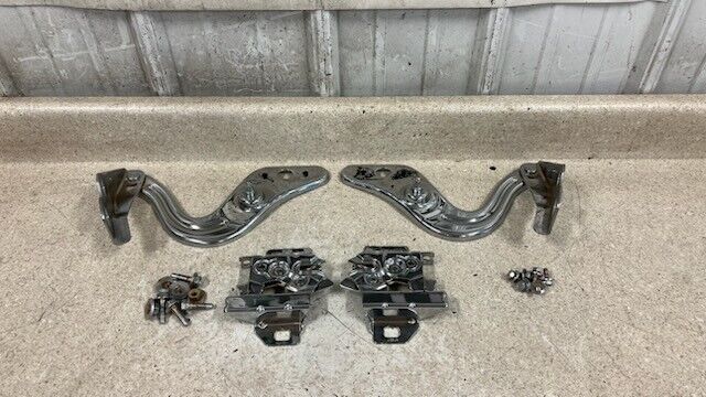05 13 Chevrolet Corvette C6 Chrome Hood Hinges Latches Hardware Pair Z06