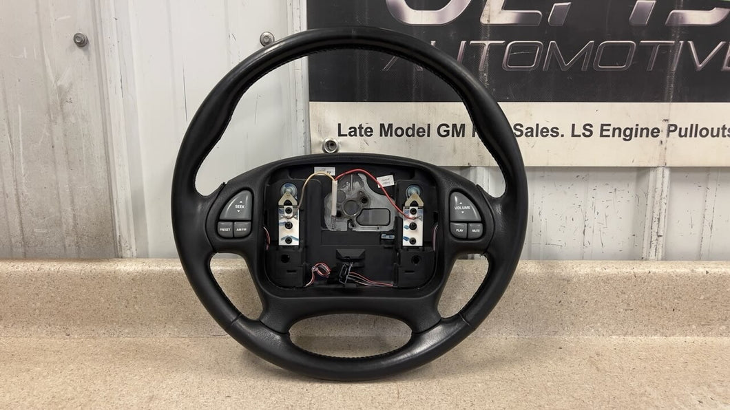 00 02 Pontiac Firebird Trans AM Black Leather Steering OEM GM Wheel 88K