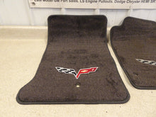 Load image into Gallery viewer, 05 07 Corvette C6 Floor Mats Front Driver Passenger RH LH Logo Pair 19172504
