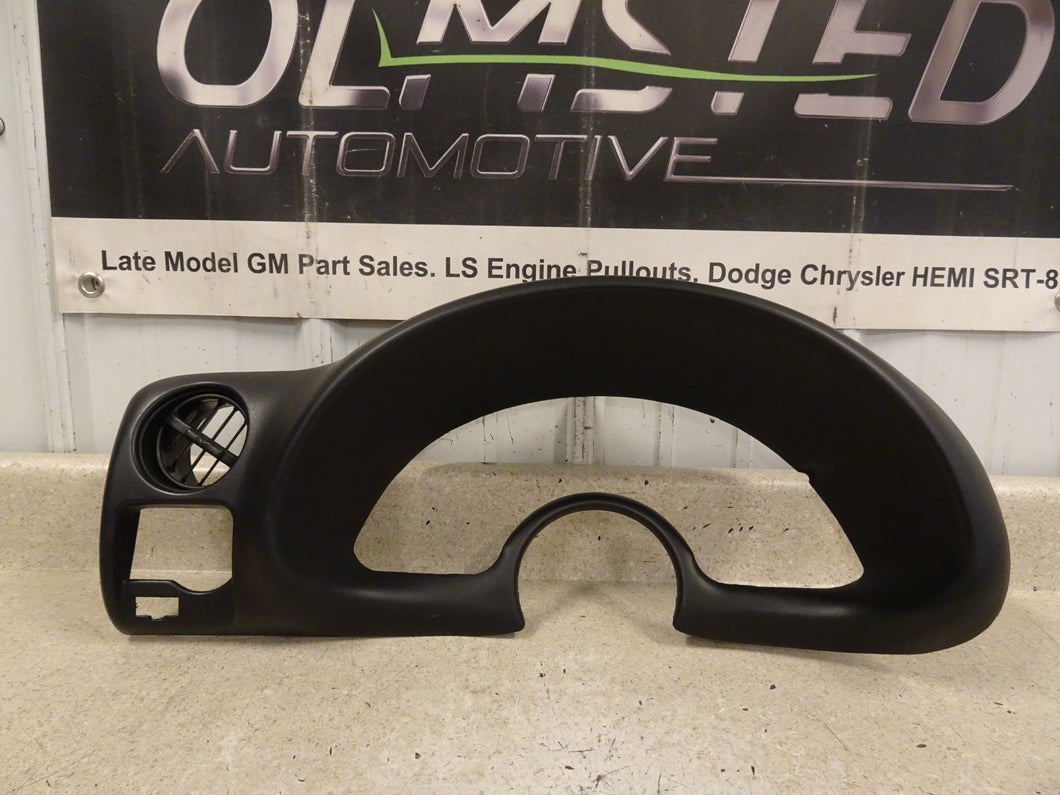 98 02 Pontiac Firebird Trans AM Gauge Cluster Speedometer Trim Panel Bezel Black