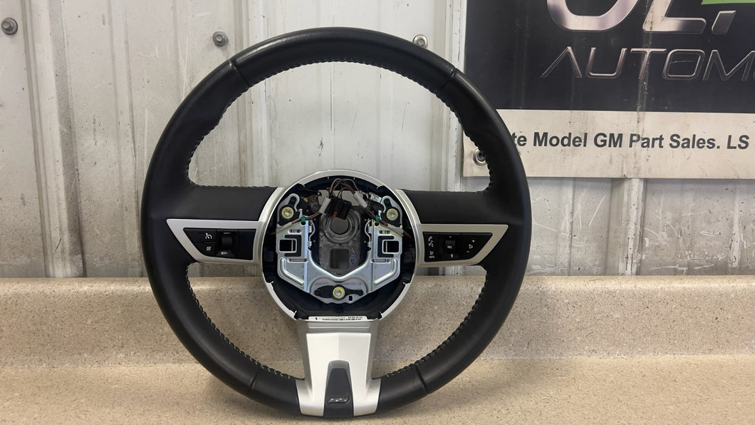 10 11 Camaro SS Leather Steering Wheel GM Black Stone Stitching 26K Manual