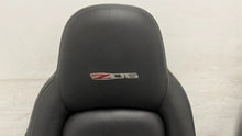 Load image into Gallery viewer, 06 12 Corvette Z06 Leather Black Gray Front Driver Passenger Seats Heated Pair
